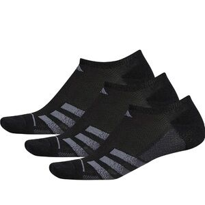 Adidas Men's Superlite Stripe III No Show Black  Socks 3 Pack Shoes Size 6-12